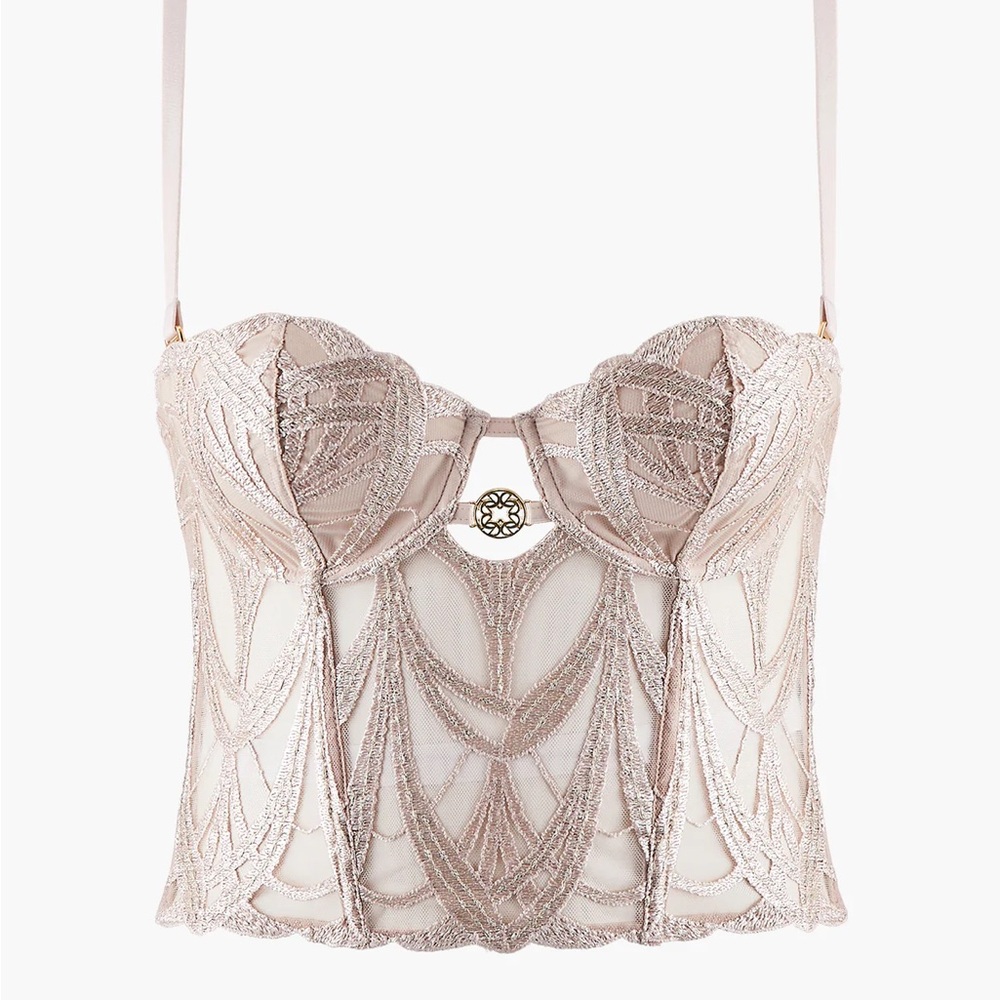 Aubade Elie Saab Cream Lace Bra with Underwire Support